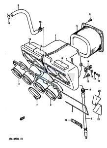 GSX-R750 (J-K-L) drawing AIR CLEANER (MODEL J K)