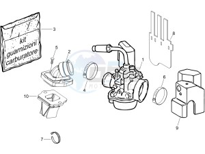 Stalker 50 drawing Carburettor assembly - Union pipe