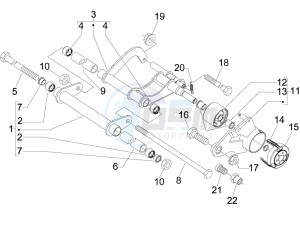 MP3 300 ie lt Touring drawing Swinging arm