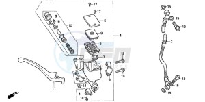 CB250 drawing FRONT BRAKE MASTER CYLINDER