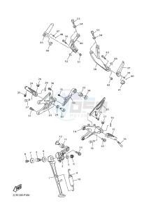 YZF-R1M 998 R6 (2KSL) drawing STAND & FOOTREST