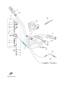 YFZ450 YFZ450D (1PD5 1PD6) drawing STEERING HANDLE & CABLE