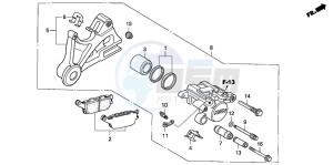 CBF1000T drawing REAR BRAKE CALIPER (CBF1000)