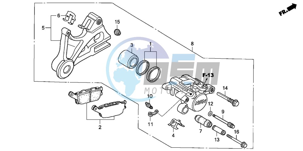 REAR BRAKE CALIPER (CBF1000)