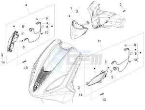 Fly 50 4t 4v drawing Head lamp - Turn signal lamps