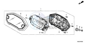 CBR500RD CBR500R UK - (E) drawing METER