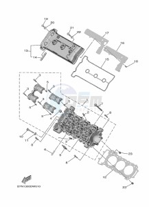 TRACER 9 MTT890 (B5UE) drawing CYLINDER HEAD