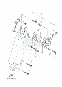 YZ250 (BCR9) drawing FRONT BRAKE CALIPER