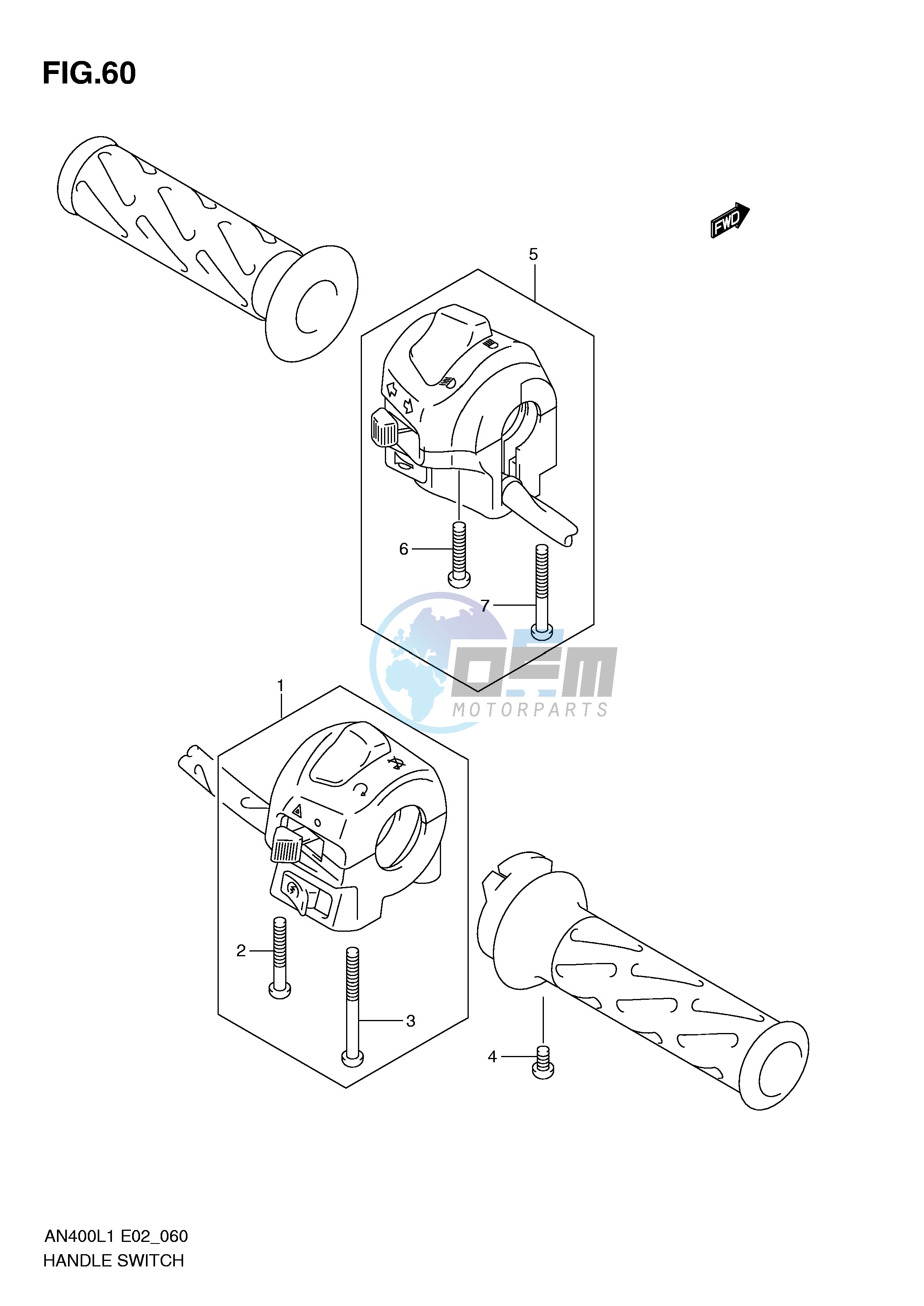 HANDLE SWITCH (AN400L1 E19)