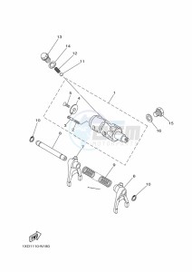 YXC700E YX70CPM (BHE2) drawing SHIFT CAM & FORK