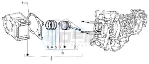 X9 200 180 drawing Cylinderpiston-wrist pin assy