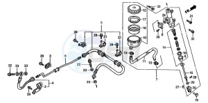 ST1100A drawing REAR BRAKE MASTER CYLINDER