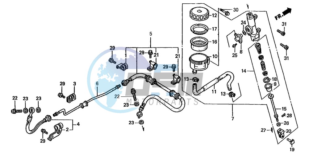 REAR BRAKE MASTER CYLINDER