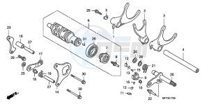 CB1300SA9 UK - (E / ABS BCT MKH MME TWO TY2) drawing GEARSHIFT DRUM/GEARSHIFT FORK