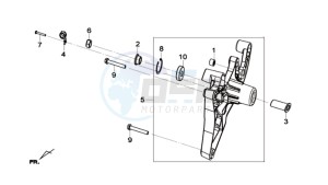 GTS 125I L6 drawing REAR FORK - REAR SUSPENSION