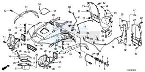 TRX500FPAD TRX500FPA ED drawing FRONT FENDER