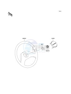 KAF 950 B [MULE 3010 DIESEL 4X4] (B7F) B7F drawing STEERING WHEEL