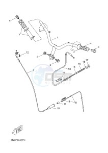 BW'S 50 (2B6K) drawing STEERING HANDLE & CABLE