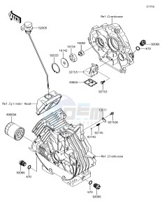 MULE SX KAF400JJF EU drawing Oil Pump