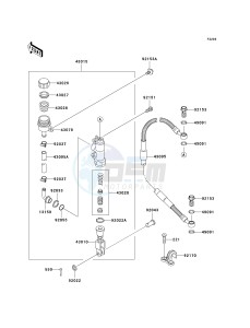 KX 65 A [KX65 MONSTER ENERGY] (A6F - A9FA) A8F drawing REAR MASTER CYLINDER