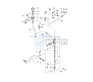 WR X 125 drawing REAR MASTER CYLINDER