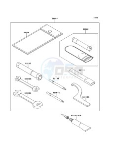 KFX450R KSF450BDF EU drawing Owner's Tools