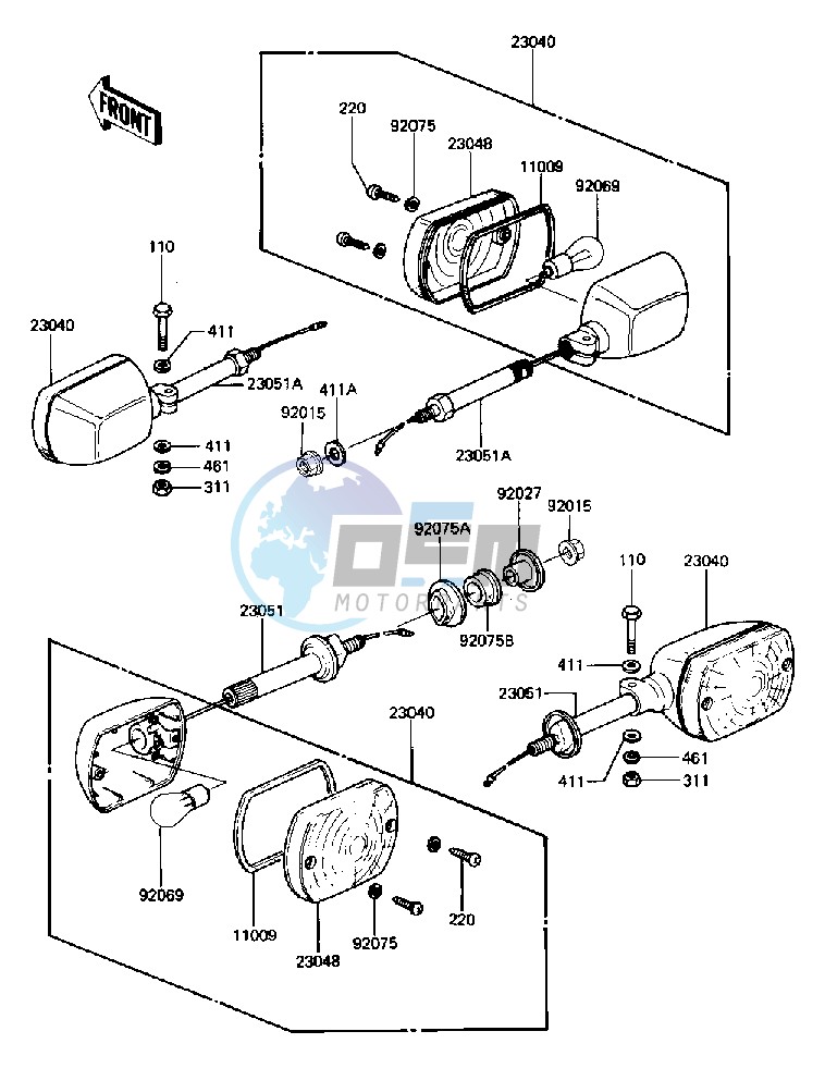 TURN SIGNALS -- F_NO.002101-002300- - -- 81-83 D2_D3_D4_D5- -