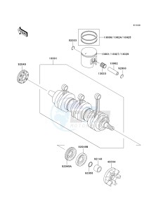 JH 1100 A [1100 ZXI] (A6-A8) [1100 ZXI] drawing CRANKSHAFT_PISTON-- S- -