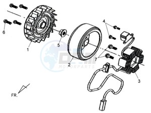 ALLO 50 45KMH drawing MAGNETO / FLYWHEEL