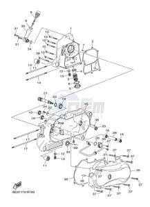 YFM90R (BD3C) drawing CRANKCASE