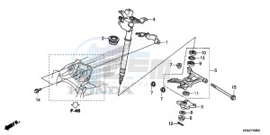 TRX500FM1H TRX500 ED drawing STEERING SHAFT