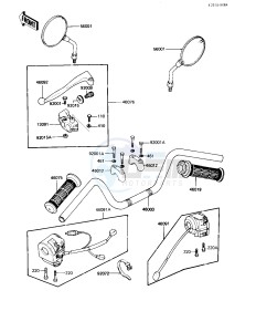 KZ 650 H [CSR] (H3) [CSR] drawing HANDLEBAR -- 83 H3- -