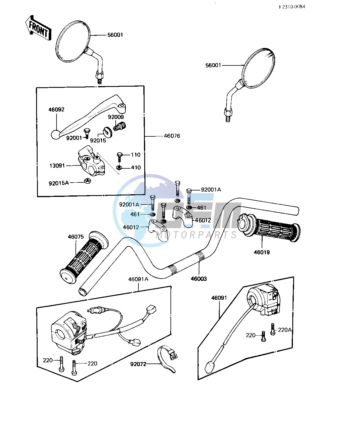 HANDLEBAR -- 83 H3- -