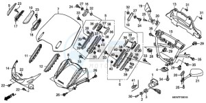 NT700VAA France - (F / ABS) drawing UPPER COWL (NT700V8,A/NT700VA8,A)