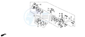 SZX50S X8R-S drawing FRONT BRAKE CALIPER