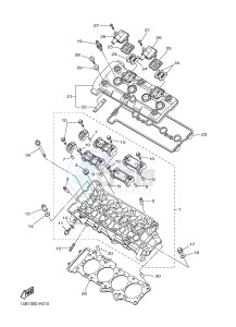 YZF-R1D 1000 (1KBV) drawing CYLINDER HEAD