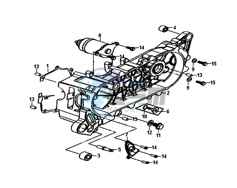 L. CRANK CASE / ALLO 50 (25 KM/H) (AJ05WA-NL) (L8-M0)