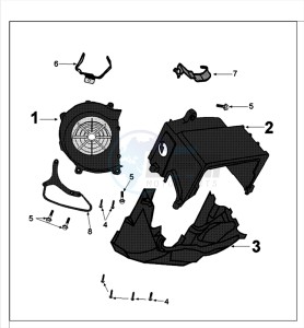 CITYSTAR 125 AC drawing ENGINE COVER