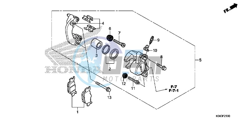 REAR BRAKE CALIPER