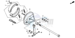 CB250 TWO FIFTY drawing REAR BRAKE PANEL