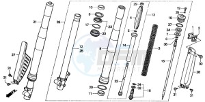 CR80RB drawing FRONT FORK