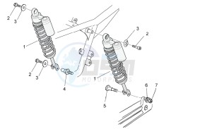 V7 Racer 750 drawing Rear shock absorber