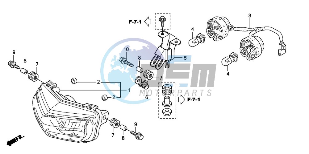 HEADLIGHT (TRX300EX'07,'08)