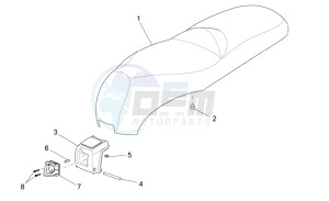 Scarabeo 125-200 Light carb. drawing Saddle unit