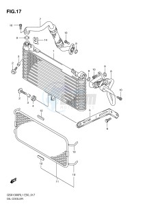 GSX1300R (E50) Hayabusa drawing OIL COOLER