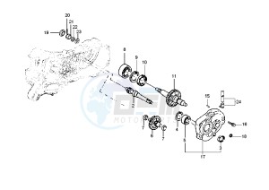 LIBERTY 4T 50 drawing Rear wheel shaft