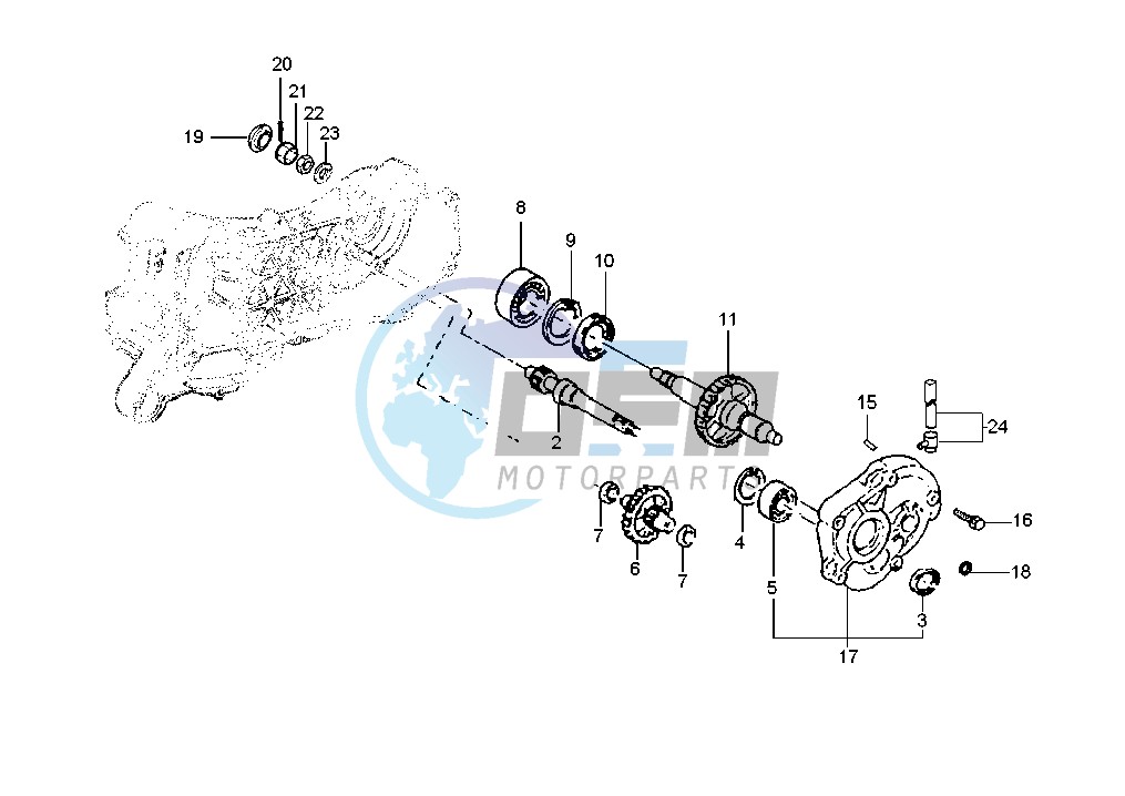 Rear wheel shaft