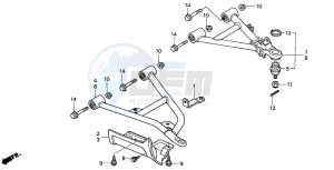 TRX350TE FOURTRAX 350 ES drawing FRONT ARM (TRX350FM/FE)