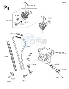 KX250F KX252AJF EU drawing Camshaft(s)/Tensioner