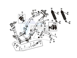 SYMPHONY ST 125 (L8) EU drawing FRAME / ENGINE MOUNT